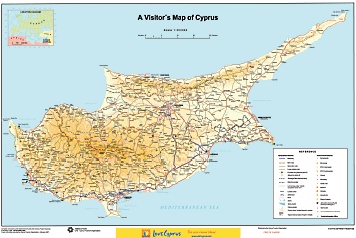 Mapa Kypr